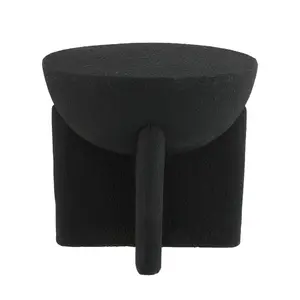 Brady 16.25" Minimalist Modern Drum Indoor/Outdoor Accent Table