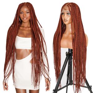 SuperNova #350 36” Square Box Braids - Full Handmade, Premium Synthetic Fiber | Lightweight, Durable & Natural Look | Ideal for Protective Styling! Braided Lace Wigs #Summervibes