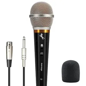 Marengo Professional Handheld Dynamic Microphone for Karaoke Singing, Wired XLR Vocal Mic with Adjustable Volume, On/Off Switch & 13ft Detachable Cable, Ideal for Home Party, Stage, Recording, Podcast, Church & Events for Kids & Adults