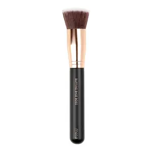 MOTD Cosmetics Buffing Base Boss Flat Top Kabuki Foundation Makeup Brush Best For Acne Pores Textured Skin Medium Full Coverage Makeup Brush With Labels