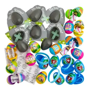 2 1/2" Bulk 240 Pc. Religious Toy-Filled Plastic Easter Egg Assortment