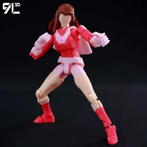 9L 3D Invincible Duo Action Figures-Atom&Atom Smasher DC Comics Lucky13 Titan13 Dummy13 Collector's Set with Atomic Suit Display