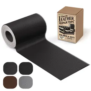 17*79 / 3*60 Inch Self-Adhesive Leather Repair Patch, Cuttable Waterproof Leatherette Sticker for Sofa, Car Seat, Chair, Couch, Furniture Upholstery, DIY Leather Fix for Cracks, Peeling, Scratches, Easy Home Repair, Durable and Long-Lasting