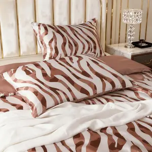 Soft Polyester Satin Silk Like Pillowcases Set of 2, 50x75cm, Cool Hygienic Design, Comfortable Sleep, Skin-Friendly, Durable Quality