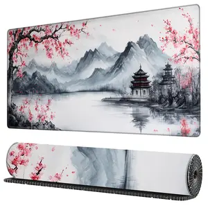 BHJLAXR Cherry Blossom Pattern Mouse Pad, Rectangle Gaming Mouse Pad, Office Desk Keyboard Mat, Non-Slip Mousepad for Home Office Game Room Desk, Desk Accessories