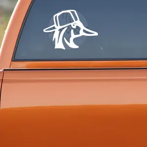 Duck with Hat Permanent Decal Sticker - Car/ Truck Decal Sticker - 3 Sizes