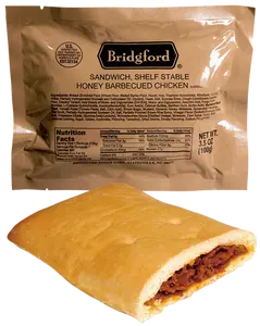 Honey Barbecued Chicken 3 Pack - Bridgford MRE Ready To Eat Meal