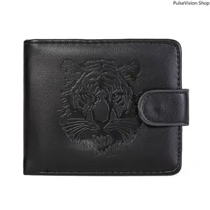 Men's Short Horizontal Wallet, Creative Multi-Card Cardholder with Buckle