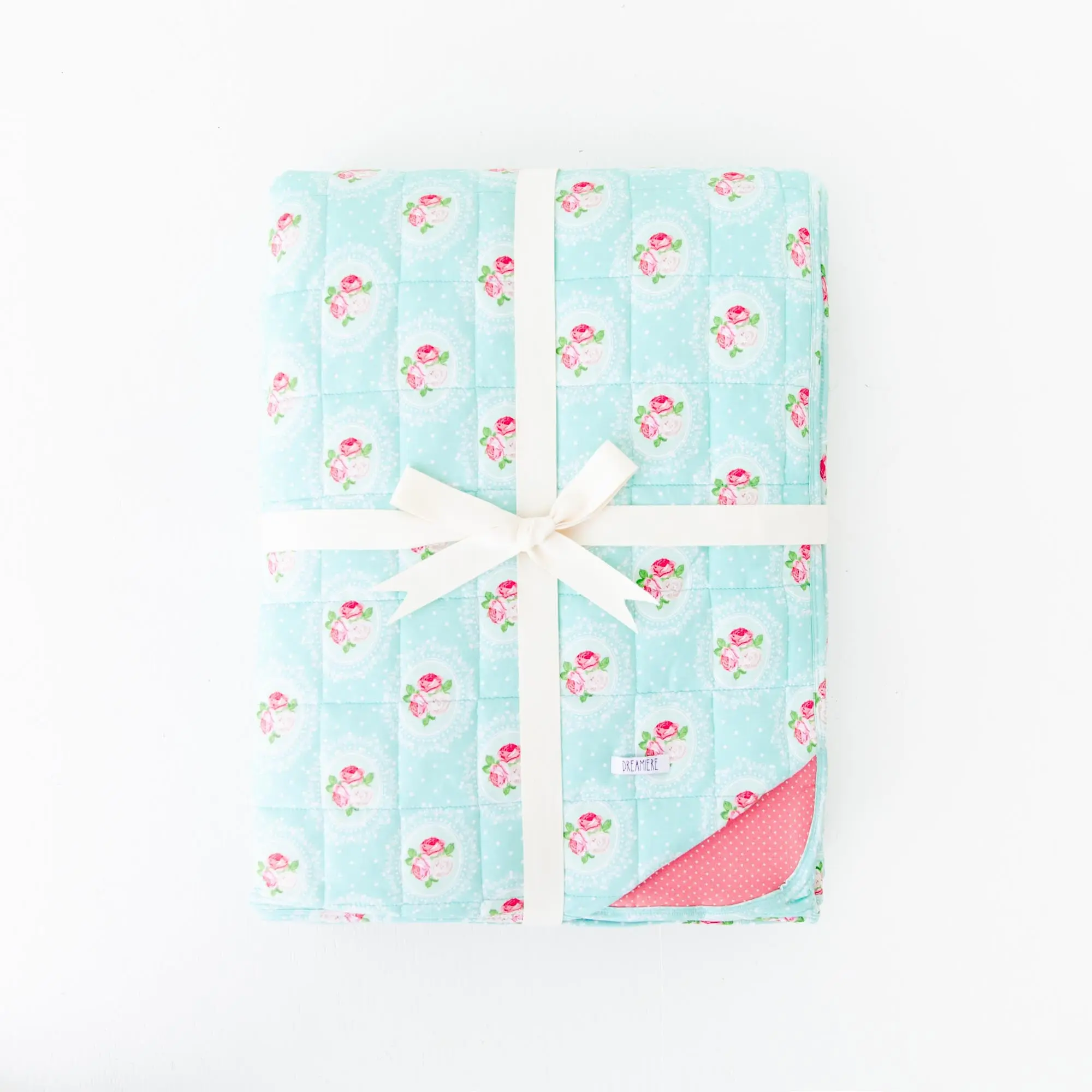 Ring Around The Roses Quilted Adult Bamboo Blanket - Two Layer