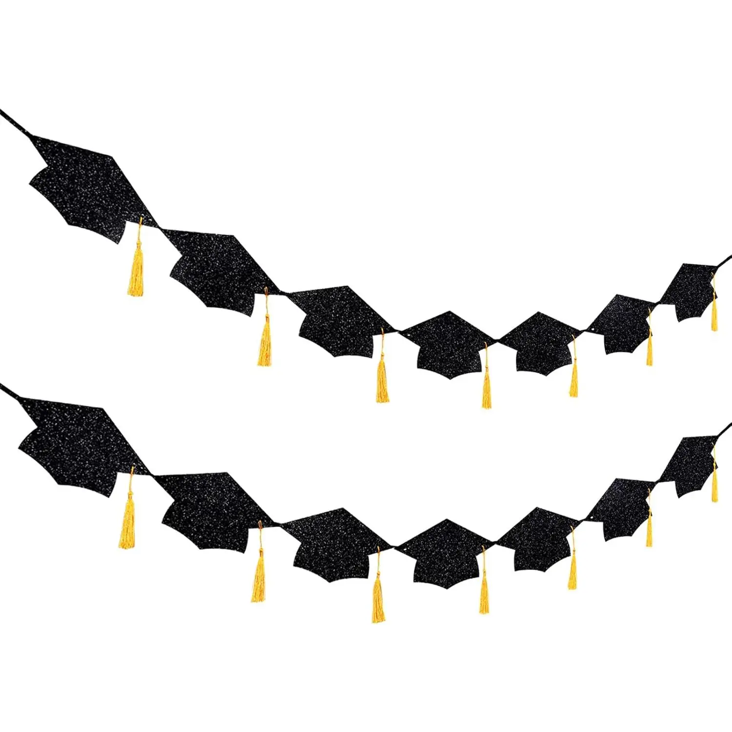 Graduation Banner Class of 2025 Pre-Strung - Congrats Grad Party Banner, Congratulations Graduation Banners 2025 Grad Party Decors for Fireplace Door Frame Double-Sided 9.6FT