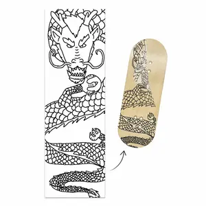 "Black Dragon Born" WellVentions Collaboration Deck Graphic Wrap - Designed by Christian - 35mm x 110mm (Transparent Background)