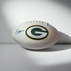 Jordan Love of the Green Bay Packers signed full size logo football PAAS COA