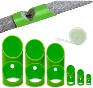 6PCS Pipe Insulation Cutting Guide， Molded Foam Pipe Cutter Tool with 15MM-53MM Insulation Cutting Fixture for Home/Industrial/Commercial Plumbing + Bonus 59" Tape Measure (Green)