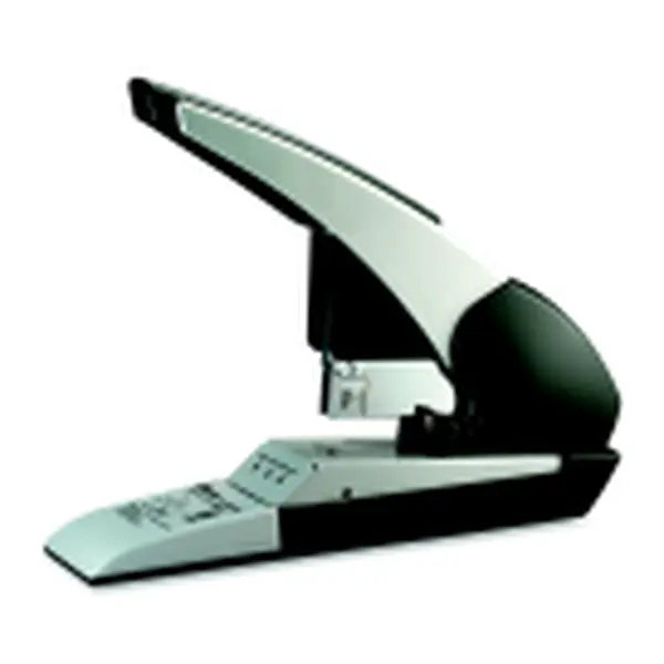Bostitch 1308692 Heavy-Duty Front-Loading Stapler - 2" 180-Sheet Capacity, Push Button, Anti-Jam, Locking Paper Stop, Perfect Clinch, Paper Gauge, Black & Gray Office Stapling Tool