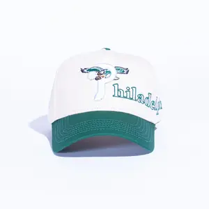 REMASTERED PHILLY SCRIPT HAT CREAM/GREEN CUSTOM SNAPBACK HAT