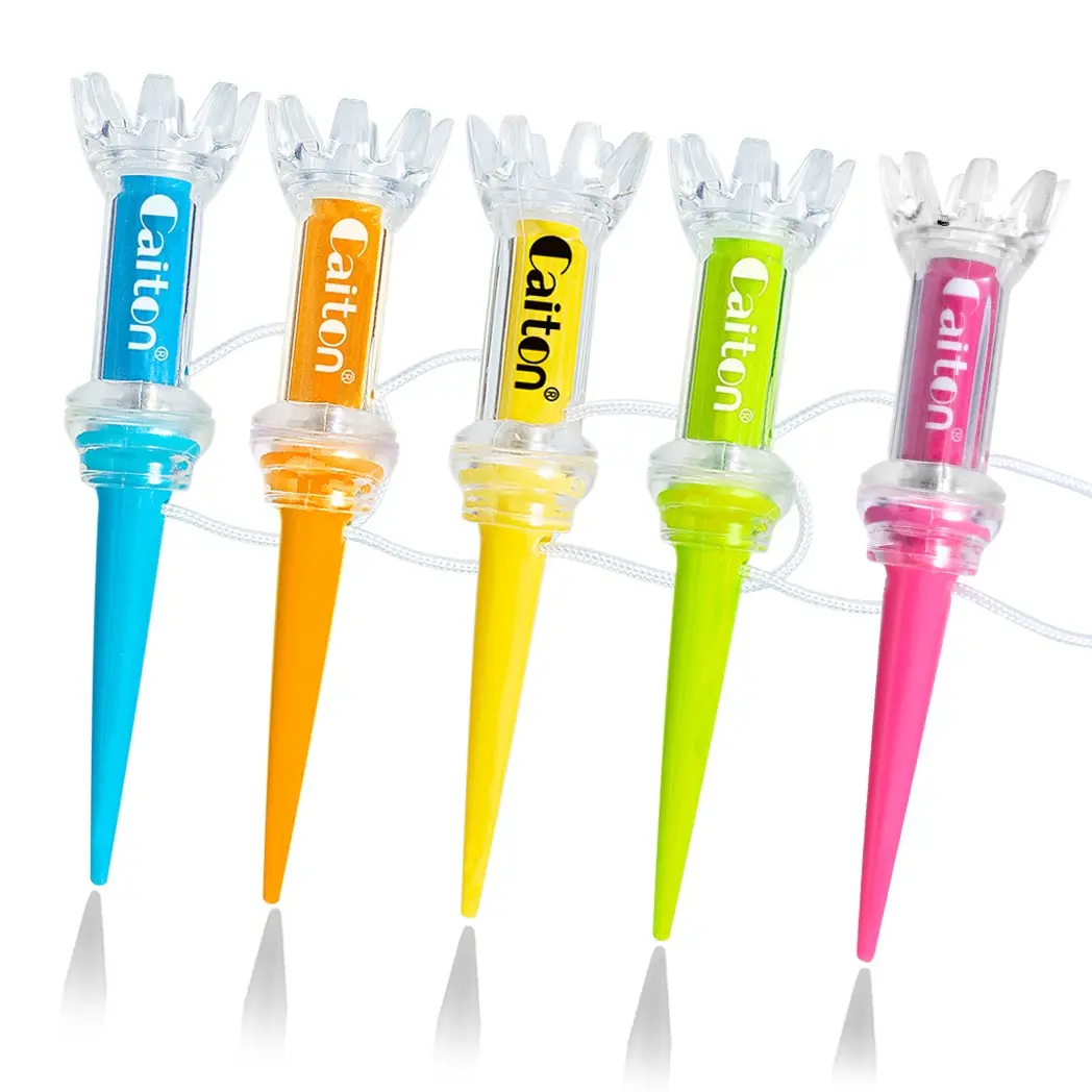 Caiton 3pcs Golf Tee Set, Golf Accessories, Golf Gear, polyurethane material, available in 80mm/90mm sizes, five colors, magnetic connection with 360° rotation, durable and damage-resistant, safe and portable, the perfect golf gift