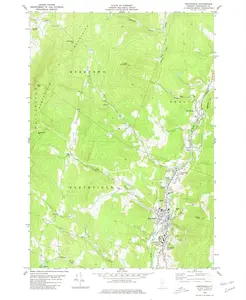 Northfield Vermont USGS Topographic Quadrangle Map, 1980, 1:24000