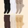 【Black Friday】Women's Casual Soft Comfortable Moisture-Wicking Socks, Back-to-School Essential, Thick Knit Socks for Fall & Winter, Multiple Colors Available