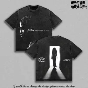 LT ''First Time'' Vintage Washed Graphic T-Shirt, Destined 2 Win Rap Tee, Double Sided Hip Hop Streetwear Shirt, LT Music Merch Oversized Heavy Cotton Tee, Emotional Rap Fan Y2K Urban Fashion Top EML