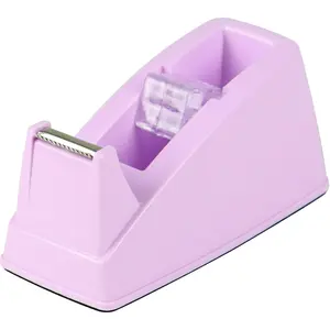 Purple Tape Dispenser Desktop for Office,  & School, Durable and Stylish Office Supplies, Colorful Non-Skid Base