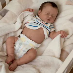 Realistic Reborn Baby Doll Boy Soft Vinyl, Newborn Baby Doll Handmade Detailed Features For Kids 3+ And Collectors,birthdays, Christmas, reborn collector collections, role play, or emotional support Soft Cuddly Gift
