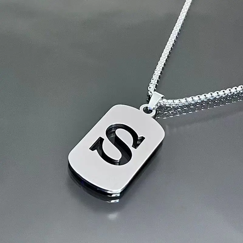 Letter S+70cm titanium steel chain