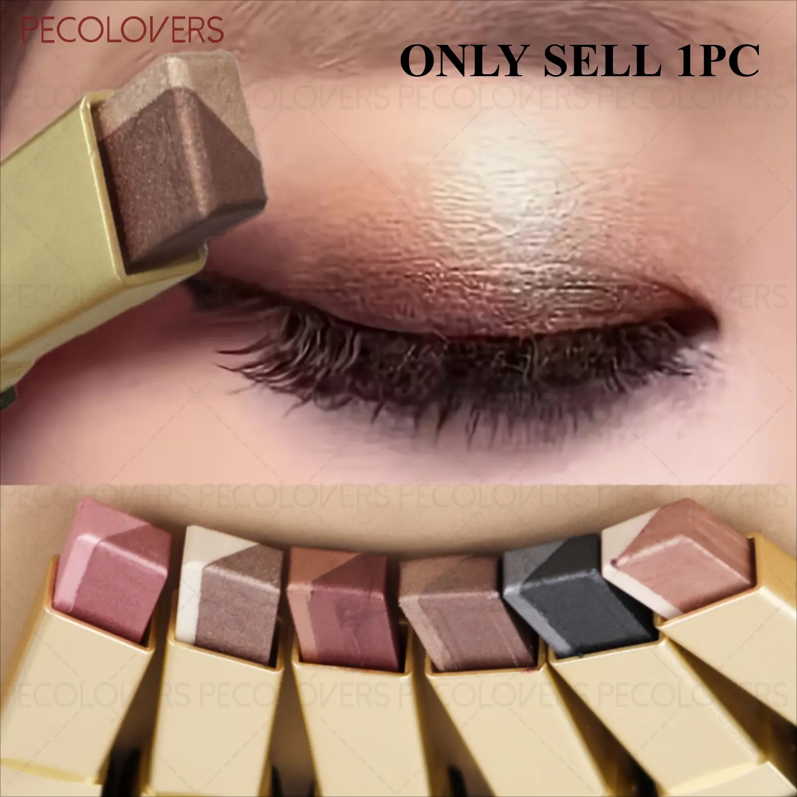 Two-Tone Shimmer Eyeshadow Stick, Long-Lasting Smoky & Gradient Eye Contouring, Waterproof Sweatproof Smooth Glide, Lazy Makeup, Perfect Eye Makeup for Holiday Party Looks