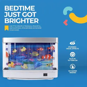 LED Dynamic Fish Tank Light, Decorative Aquarium Lamp, Ocean Scene Decor, Switch Control, Night Light, Fun Gift for Home & Office