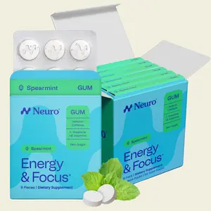 Neuro Spearmint Energy & Focus Gum/Mints - Sugar Free with Natural Caffeine, L-theanine, Vitamin B12 & Vitamin B6 Neuro Spearmint Energy & Focus Gum/Mints - Sugar Free with Natural Caffeine, L-theanine, Vitamin B12 & Vitamin B6