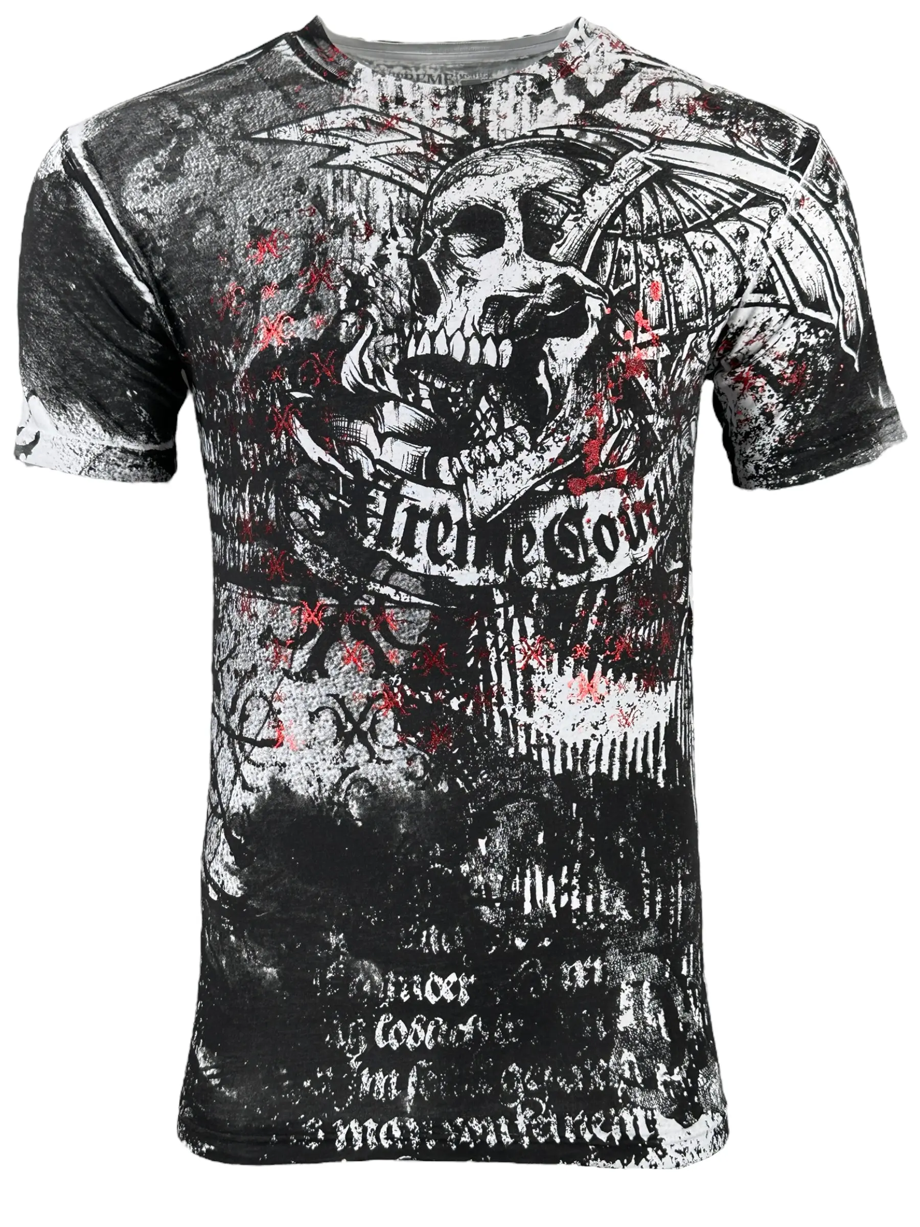 Xtreme Couture by Affliction Men's Combatant Graphic T-Shirt - 100% Cotton Round Neck Tops, USA-Made Casual Streetwear Crewneck