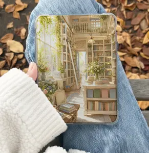 Cozy Chic Reading Romance Kindle Insert for Clear Case – Aesthetic Book Lover Decor | Cozy Reading Accessory
