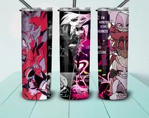 Hazbin Hotel Skinny Tumbler 20oz, Hazbin Hotel Characters Tumbler, Fans Gift