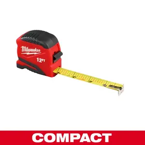 12 ft. Compact Tape Measure with Fractional Scale