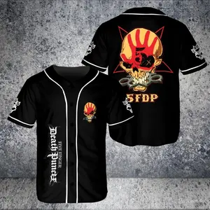 Heavy Metal Rock Baseball Jersey | Skull & Brass Knuckles Graphic | Punk Gothic Streetwear | Band-Inspired Concert Outfit | Edgy Alternative Clothing for Rock Fans