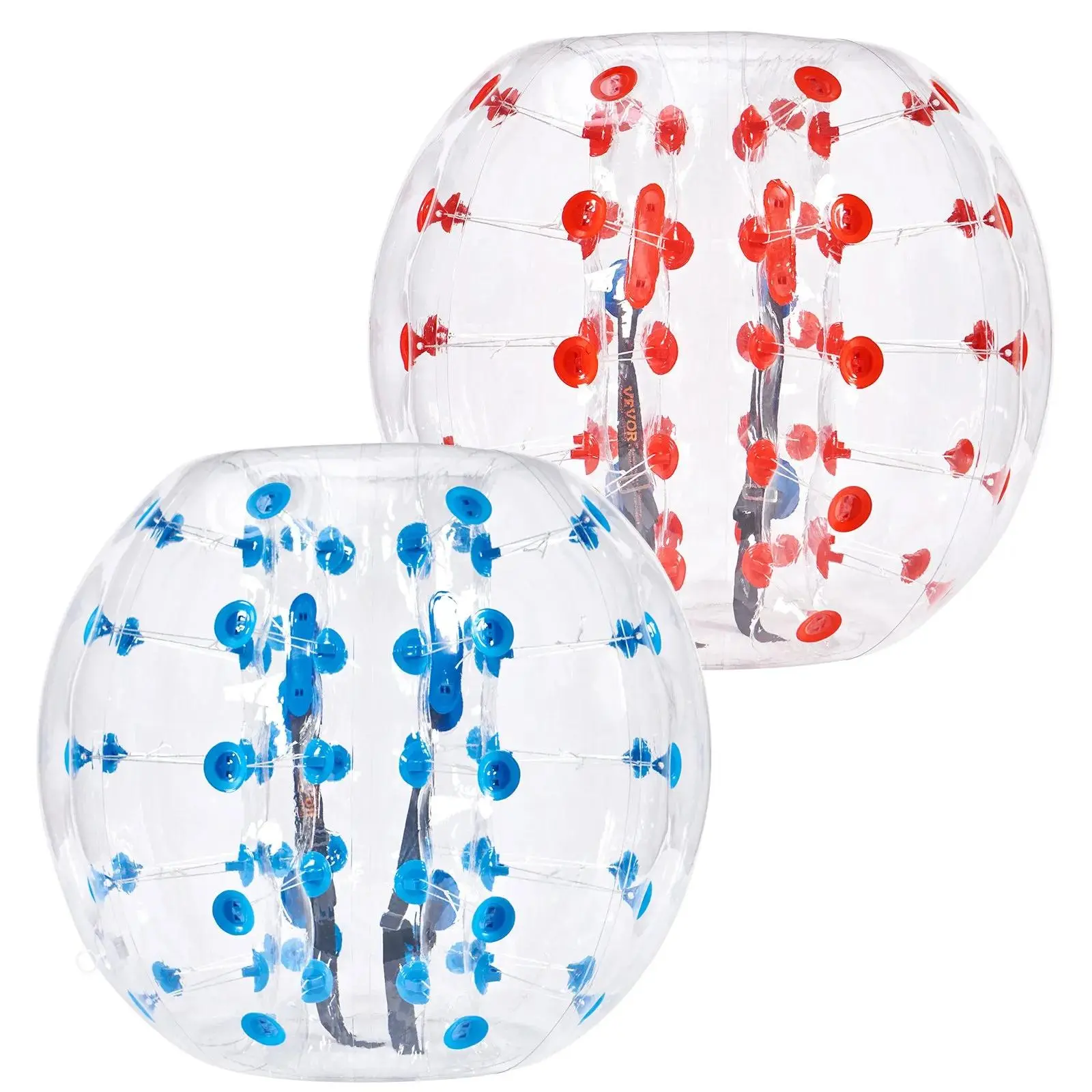 【DealsForYouDays】VEVOR Inflatable Bumper Balls 2-Pack,  4FT/1.2M Body Sumo Zorb Balls for Teen & Adult, 0.8mm Thick PVC Human Hamster Bubble Balls for Outdoor Team Gaming Play, Bumper Bopper Toys for Garden, Yard, Park