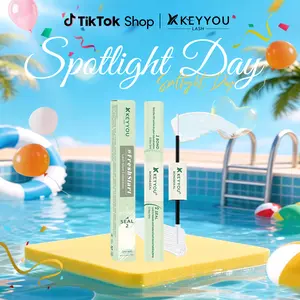 KEYYOU Lash Bond & Seal 10ML Waterproof Cluster Lash Glue with Mascara Brush for Eyelash Extensions Strong Gentle Lash Cluster Glue Latex-Free #SpotlightDay