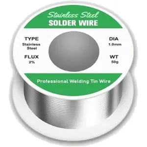 Aluminum Solder Wire, Lead-free Solder Wire, Stainless Steel Solder Wire, Gasless Flux Core Powerful Non-washable Professional Welding Needle-shaped Solder Wire Masterpiece (1 Roll)