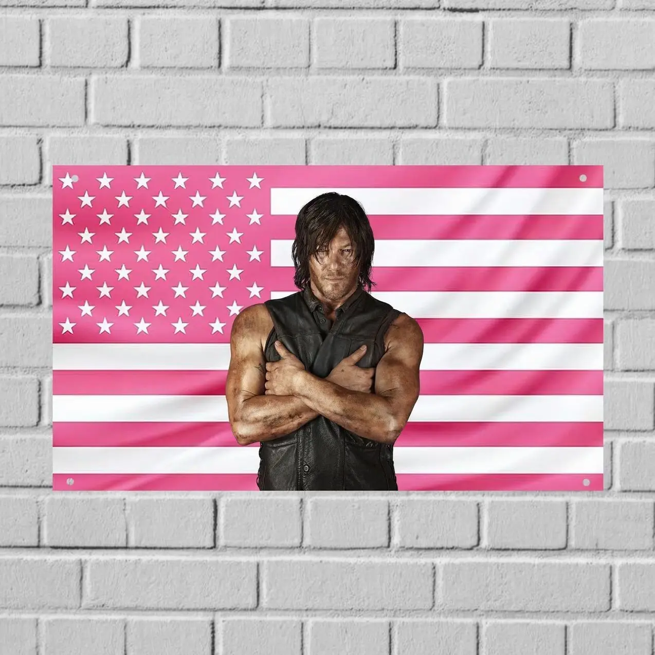 Daryl Dixon US Wall Tapestry – Walking Dead Flag, TV Show Room Decor