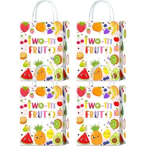 16 count Twotti Frutti Fruit 2nd Birthday Party Favors Bags,Tropical Hawaiian Summer Watermelon Pineapple Strawberry for Fruit Theme 2nd Birthday Party Decorations