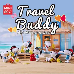 [New Year's gift] MINISO Snoopy Travel Buddy Series Figurine Trendy Toy Blind Box Toy Decoration Gift