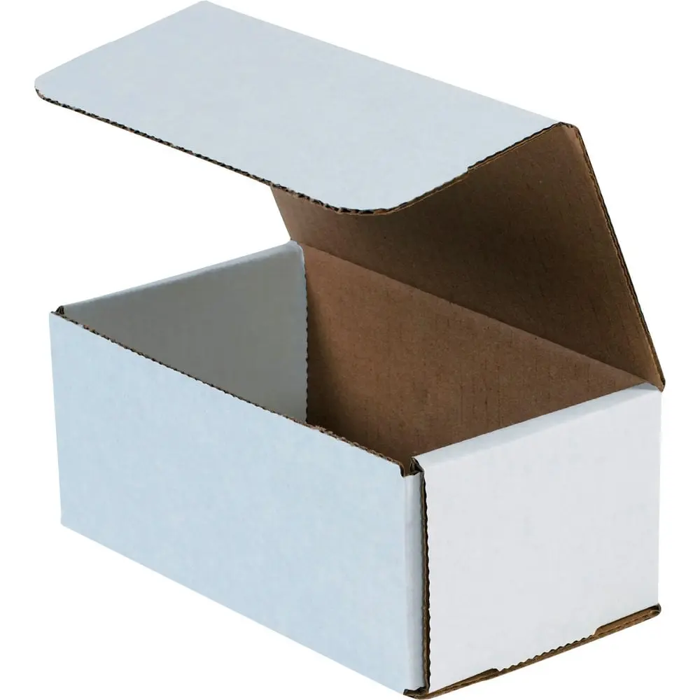 Global Industrial B40152 White Double-Wall Corrugated Cardboard Envelopes, 7x4x3 in Inside Dimensions, Crush Resistant, Super Strong, Recyclable, Lightweight, No Tape Glue or Staples Needed, Mail Protection, Pack of 50 for Office Stationery