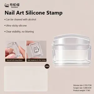 Cylinder Silicone Nail Art Stamper, Clear Jelly Nail Stamping Tool for DIY Manicure, Nail Art & Crafts