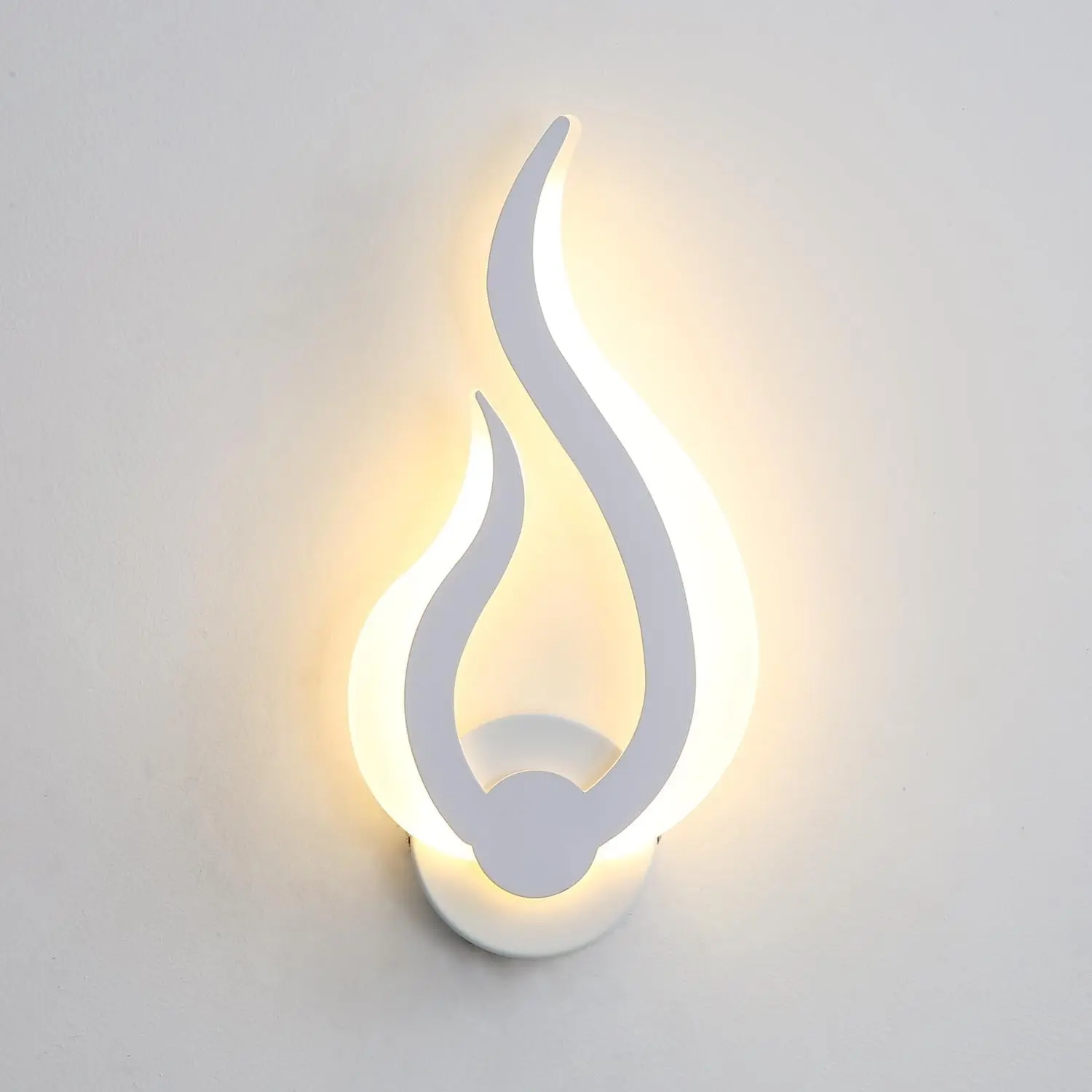 Contemporary LED Wall Sconces, Flame Design Wall Light Fixtures, 3000K Warm Lighting for Bedroom, Bathroom, Living Room, Balcony, Hallway wallsconces