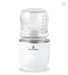 Primo Passi Portable Bottle Warmer White USB Compatible Compact Design for On-the-Go Feeding Ideal Temperature Consistent Heating Universal Fit