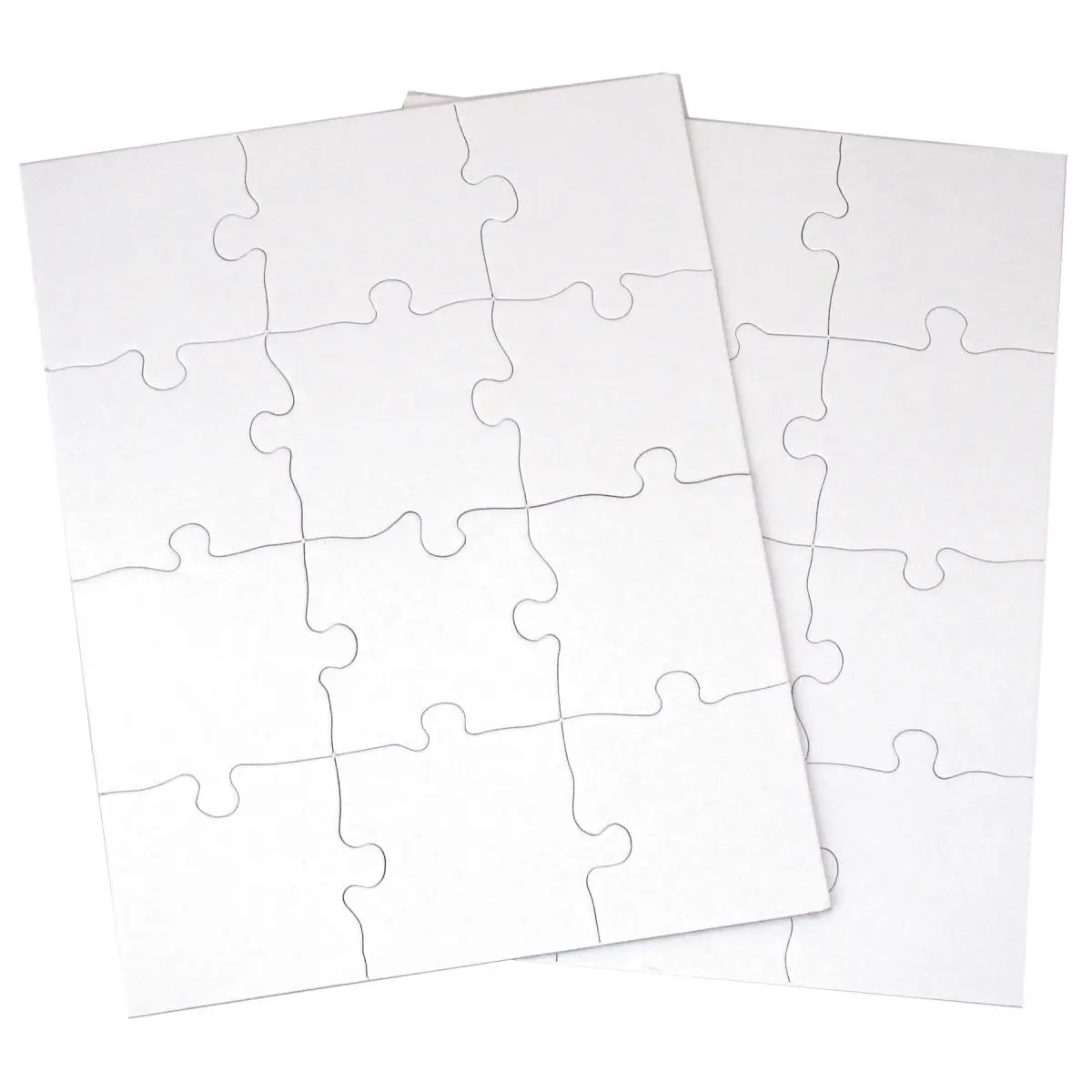 212 MAIN Blank Customizable DIY Personalized Jigsaw Puzzle-It, 8.5x11 in, 12-Piece, 24-Per-Pack Creative Play Toy for Pet & Farm Animal Poultry Supplies, Diy Puzzle, Personalized Puzzle