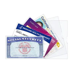 6 Pack Social Security Card Protector Sleeves