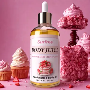Strawberry Fragrance Body Oil - Deeply Moisturising & Nourishing | Natural Vegetable Formula | Lightly Absorbable | Long Lasting Fragrance | Dry & Sensitive Skin Friendly