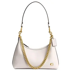 COACH Juliet 25 Leather Crossbody Handbag for Women, Logo-Zip Closure, Chalk Color