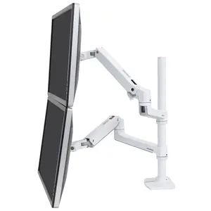 Ergotron – LX Vertical Stacking Dual Monitor Arm, VESA Desk Mount – for 2 Monitors Up to 40 Inches, 7 to 22 lbs Each – Tall Pole