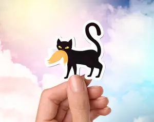 Cat Ladies for Kamala Harris Sticker, Anti-Trump, Election 2024, Great for a Leftist, Feminist, Stick on a Laptop, Water Bottle, Notebook